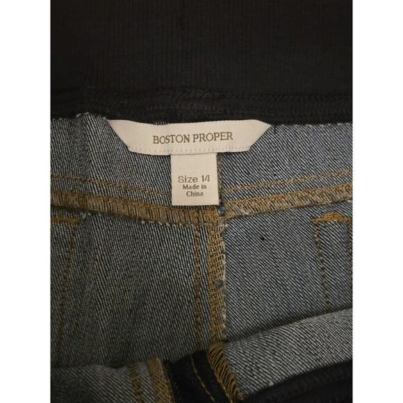 Boston Proper Women's Pull-on Skinny Jeans Jeggings - Dark Wash - Size 14 NWOT - Picture 4 of 6